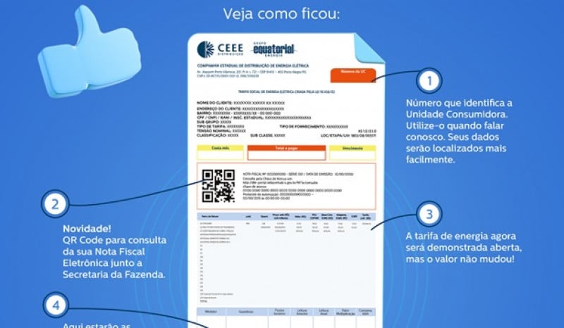 A nova fatura passou por algumas alterações nos aspectos visuais