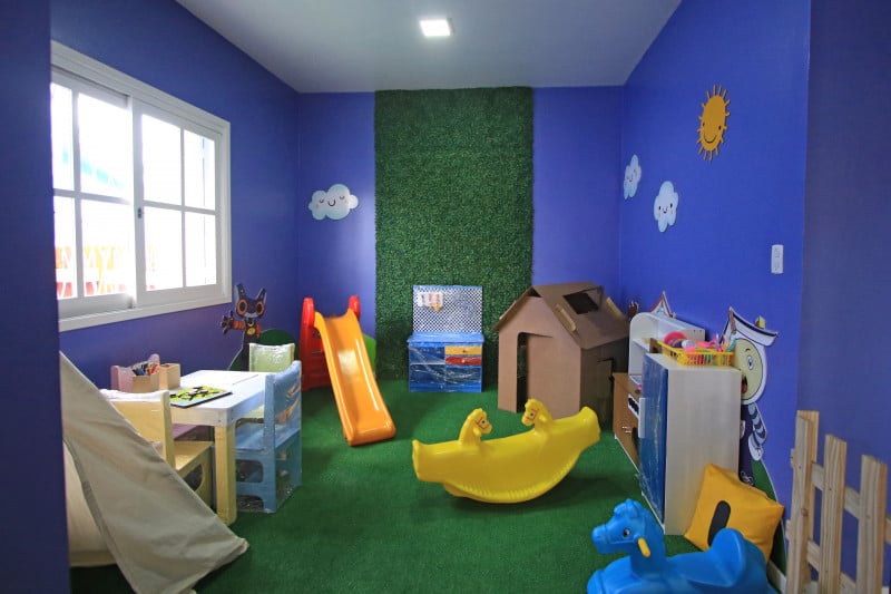 No espa&ccedil;o, h&aacute; uma brinquedoteca que pode ser explorada pelos pequenos Foto: LUIZA PRADO/JC