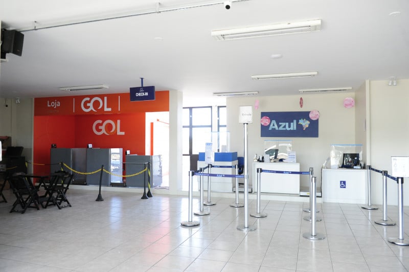 Estande fica ao lado da Azul; voo inaugural para SP será em 01/11