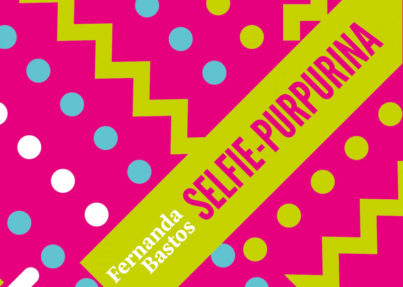 Detalhe da capa de 'Selfie Purpurina', livro mais recente de Fernanda Bastos
