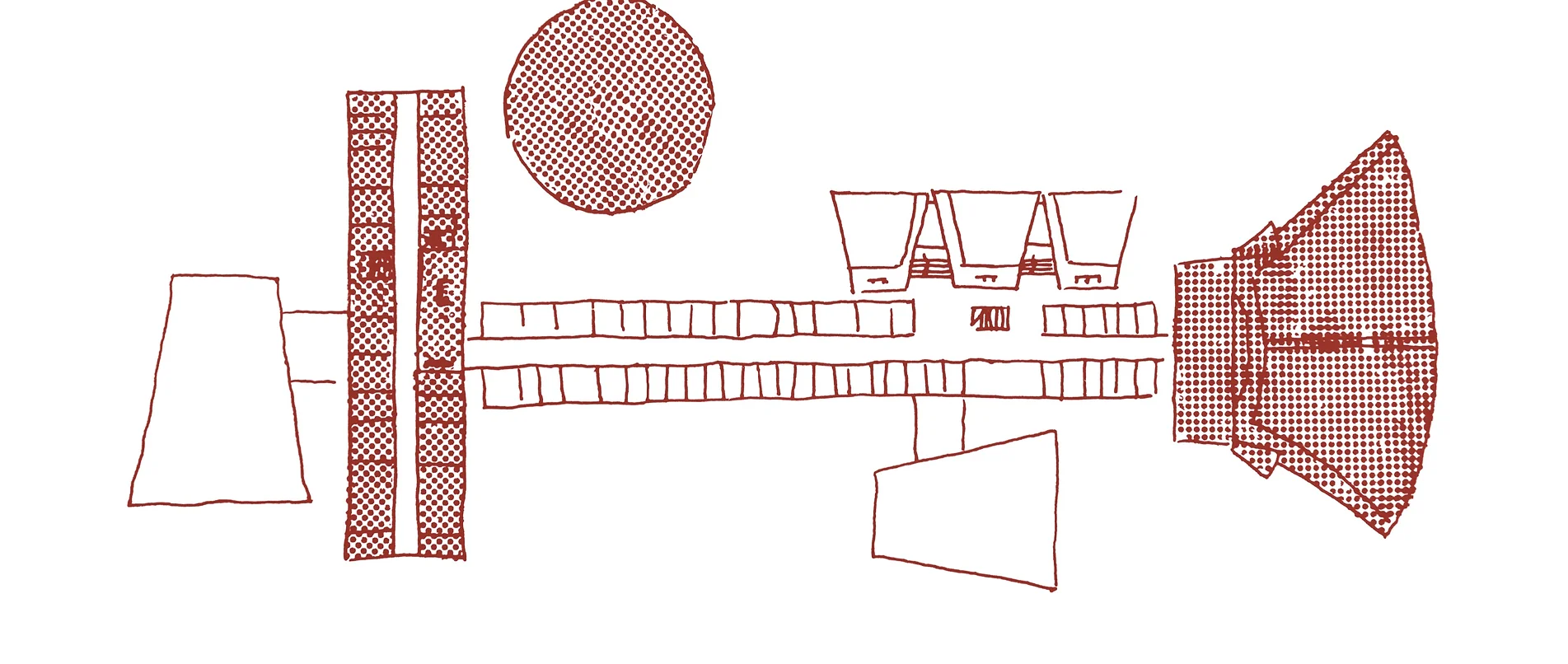 Imagem: Croqui de Oscar Niemeyer | Divulgação AMRIGS