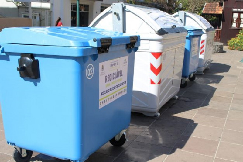 Serão instaladas 180 duplas de contêineres para colocação de resíduos