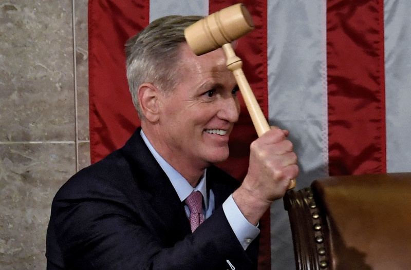 O deputado republicano da Califórnia Kevin McCarthy (57) comandará a Casa pelos próximos dois anos