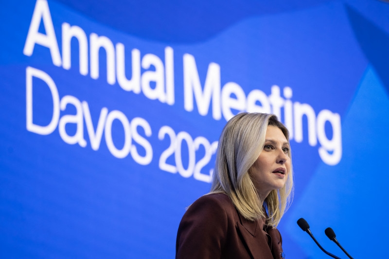 "N&atilde;o h&aacute; limites para a R&uacute;ssia", disse primeira-dama da Ucr&acirc;nia em Davos