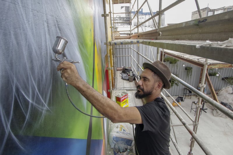 Segundo Eduardo Kobra, Paix&atilde;o C&ocirc;rtes era "uma figura ic&ocirc;nica, com simbolismo incr&iacute;vel"