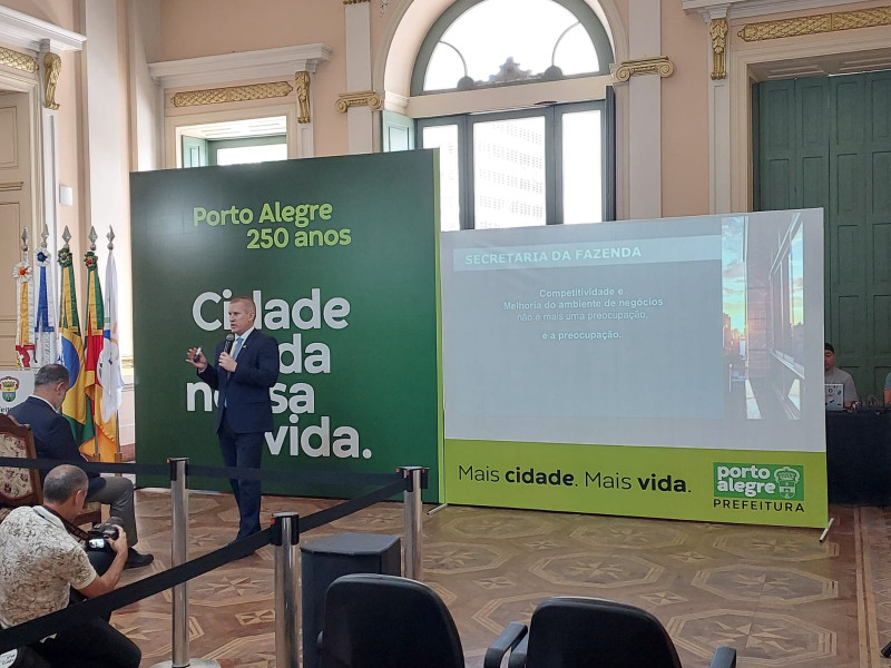 Os dados foram apresentados pelo secretário da Fazenda, Rodrigo Fantinel, no Paço Municipal