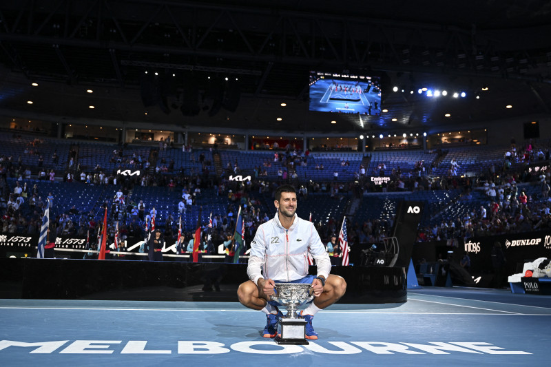 Djokovic se igualou ao espanhol Rafael Nadal como recordista de títulos em Grand Slams, com 22 conquistas

