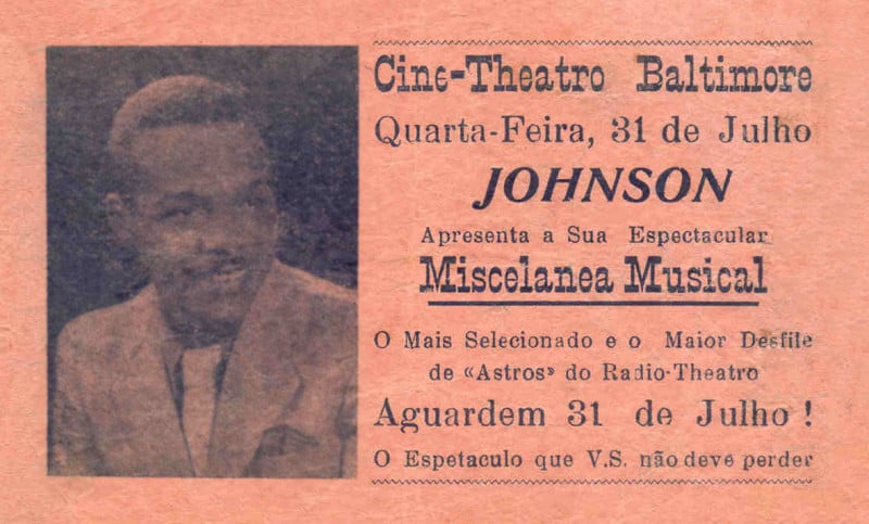 Folheto para divulgação de show em 1935 (esquerda) 
faz referência ao sucesso de Johnson no cineteatro; mesmo com a fama, era preciso complementar a 
renda nos ringues de pugilismo (direita)
