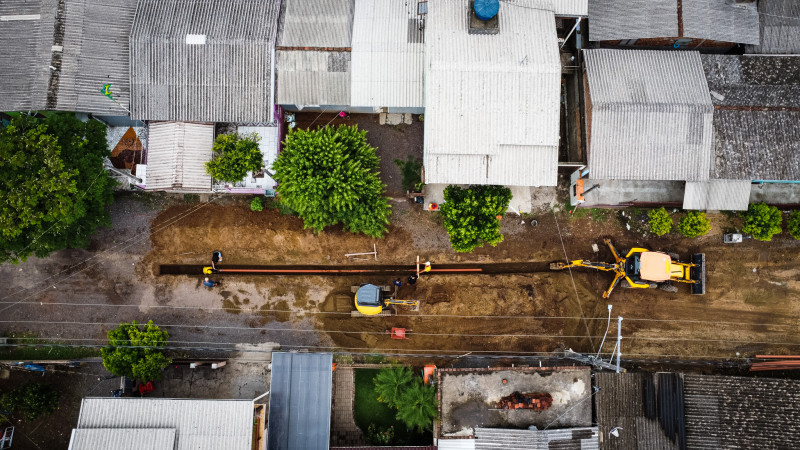 Rua Theófilo Henn também vai receber pavimentação após o fim das obras