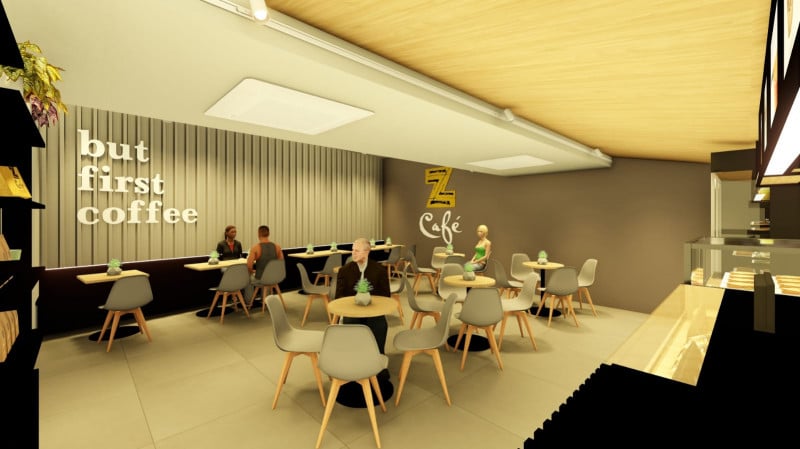 Projeto mostra como ficará a loja que está sendo instalada no térreo do Hospital Mãe de Deus