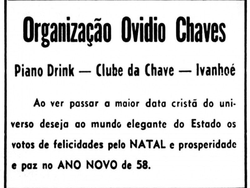 Anúncio da "Organização Ovídio Chaves", que se tornou famosa na Porto Alegre de meados do século passado