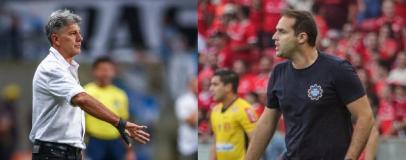 Portaluppi busca do quarto título gaúcho como técnico tricolor; Carvalho tenta sua primeira conquista no comando grená