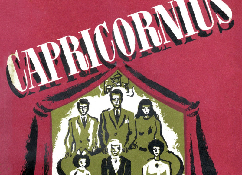 Detalhe da capa de 'Capricornius', um dos livros (e único romance) publicados por Ovídio Chaves