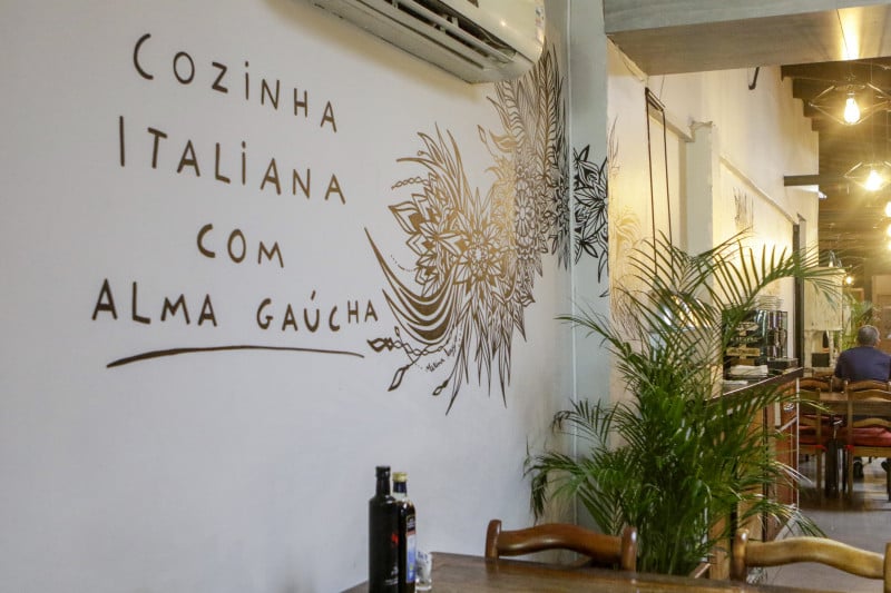 O slogan do restaurante &eacute;: cozinha italiana com alma ga&uacute;cha Foto: ISABELLE RIEGER/JC