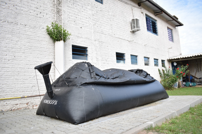 Por meio do equipamento é possível transformar matéria orgânica em biogás