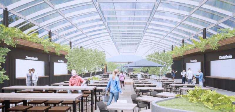 Sob a estrutura haver&aacute; espa&ccedil;o para cerca de 30 empreendimentos gastron&ocirc;micos e comerciais