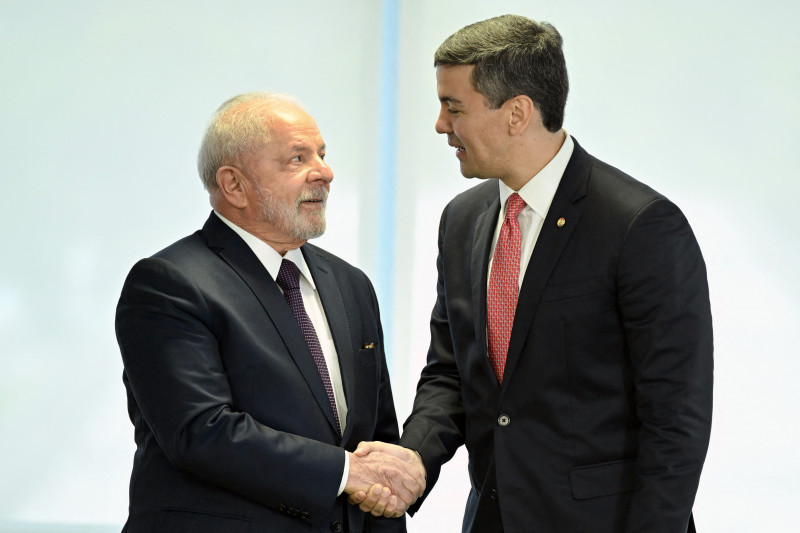 Santiago Peña visitou Lula no Palácio do Planalto nesta terça-feira
