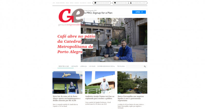 Confira a capa do GeraçãoE desta quinta-feira, 11 de maio de 2023