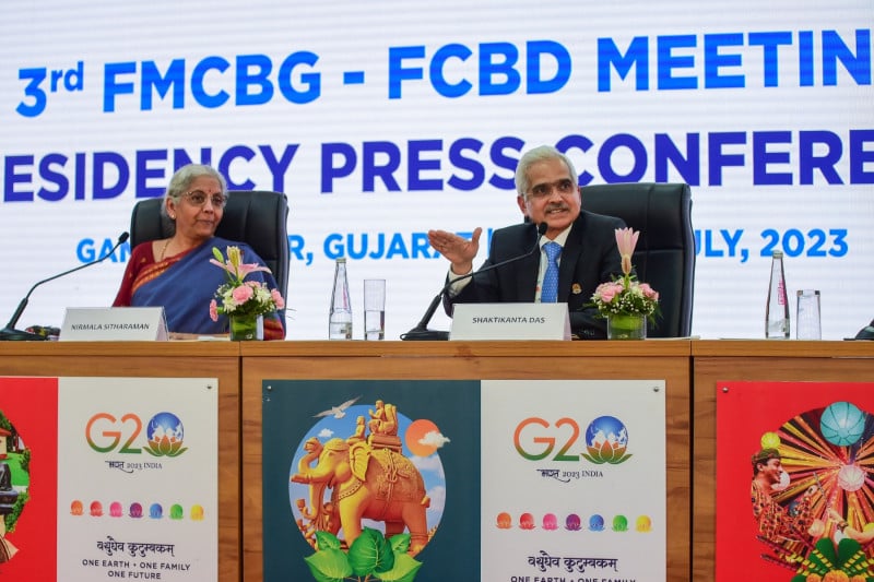 Ministra das Finanças da Índia, Nirmala Sitharaman, ressaltou impasse na discussão, e aproveitou visibilidade internacional para promover perspectiva de ascensão indiana