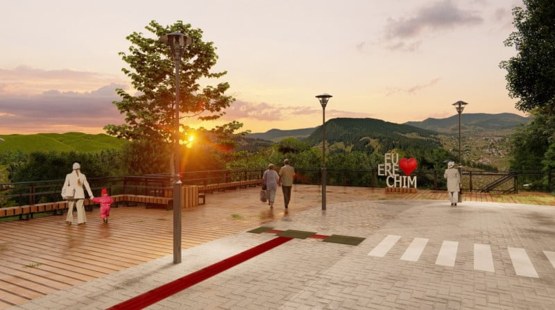 Espa&ccedil;o vai contar com decks, escadas e &aacute;rea de conviv&ecirc;ncia com bancos para contemplar o p&ocirc;r do sol