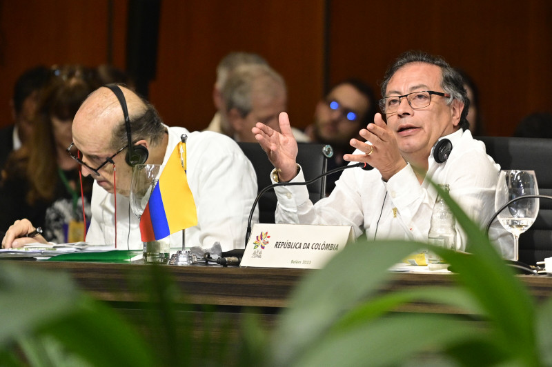 Petro fez um extenso discurso na C&uacute;pula da Amaz&ocirc;nia, em Bel&eacute;m (PA)