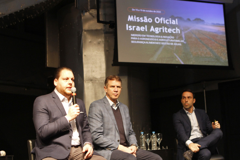 Watenberg (e), Polo (c) e Fernandez explicaram os objetivos da comitiva que irá a Israel em outubro