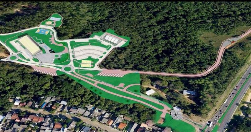Parque terá centro de eventos, quadras esportivas e área de lazer
