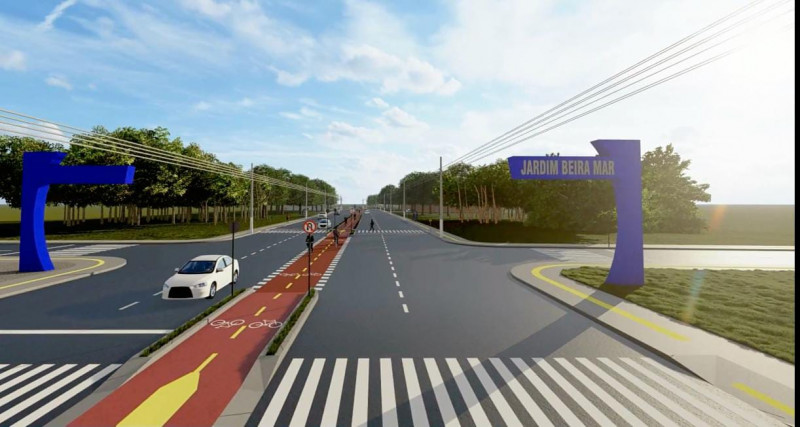 Projeto mostra como ficará a via, cujas obras iniciam na avenida Brasil, no bairro Zona Norte