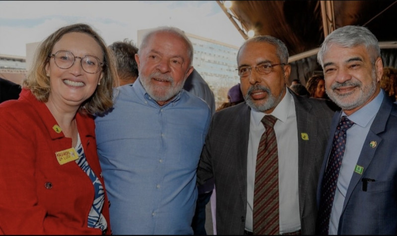 Maria do Rosário, Lula, Paulo Paim e Humberto Costa