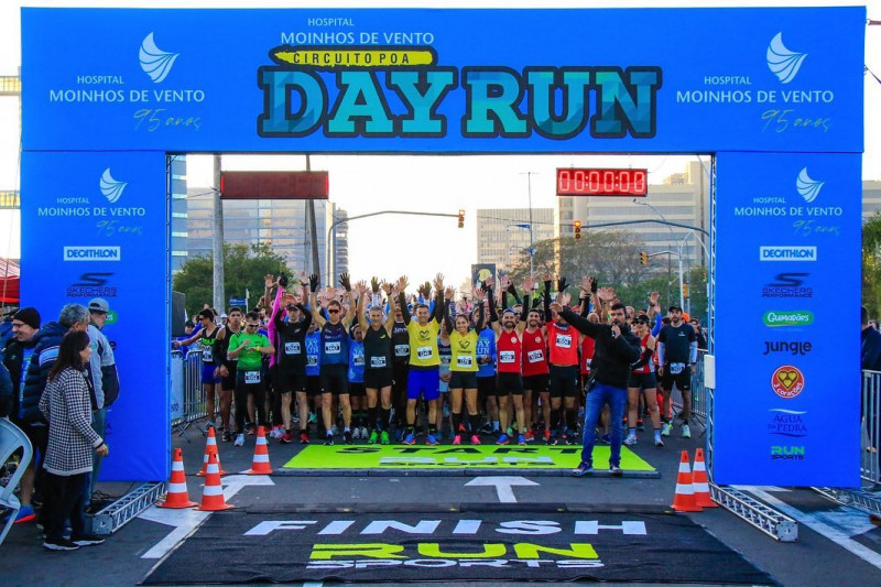 A corrida faz parte do Circuito Hospital Moinhos de Vento Poa Day Run de 2023
