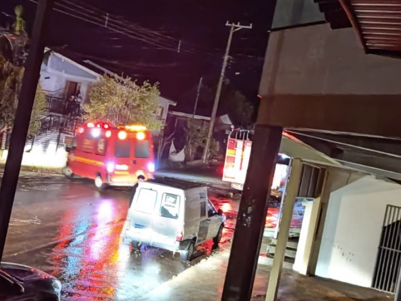 Em Sarandi, houve tempestades de granizo durante a madrugada