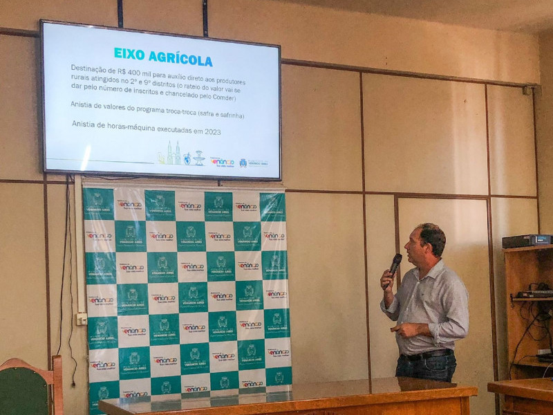 Prefeito Jarbas da Rosa elencou mais de 30 ações para os eixos social, agrícola, fazendário e econômico