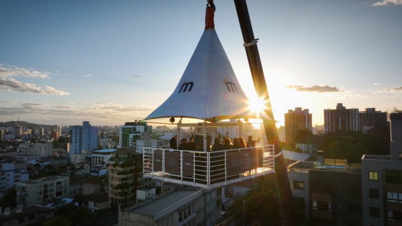 Melnick criou o bar suspenso Drink in the Sky em local onde construirá empreendimento em Porto Alegre