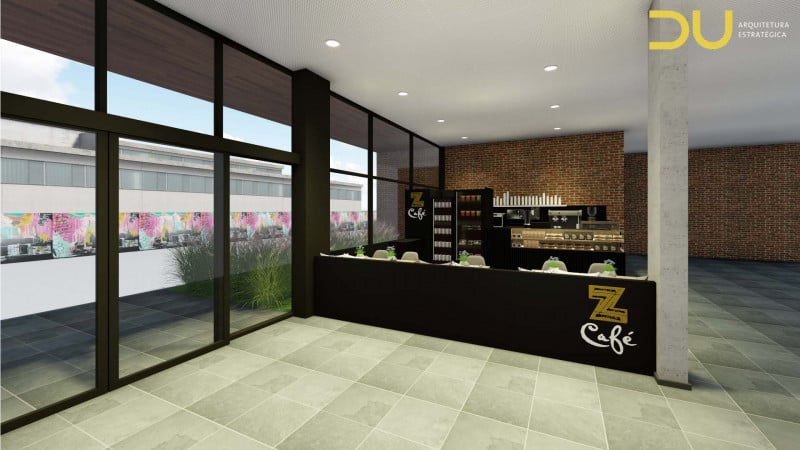 Uma das novas operações (projeto mostra a cafeteria) será dentro do Zaffari da Lucas