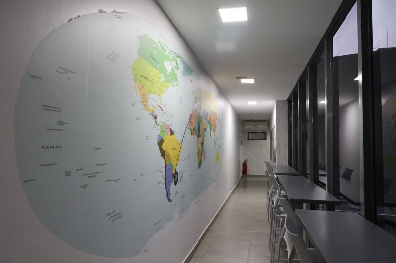 H&aacute; modelo de aula presencial na sede e tamb&eacute;m de cursos remotos Foto: T&Acirc;NIA MEINERZ/JC