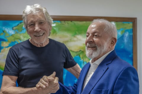 Lula se encontra com músico Roger Waters, ex-Pink Floyd, em Brasília