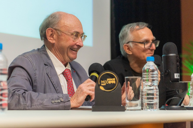 Presen&ccedil;a de Dominique Wolton (esquerda) marcou celebra&ccedil;&otilde;es dos 30 anos do PPGCOM da Pucrs