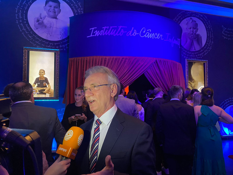 Algemir Brunetto, superintendente do ICI, no jantar do Leopoldina