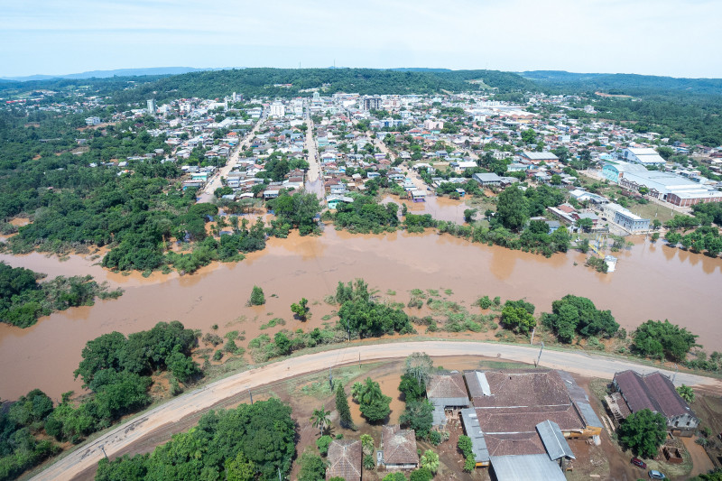 São Sebastião do Caí, no Vale do Caí, é uma das cidades atingidas pelas enchentes