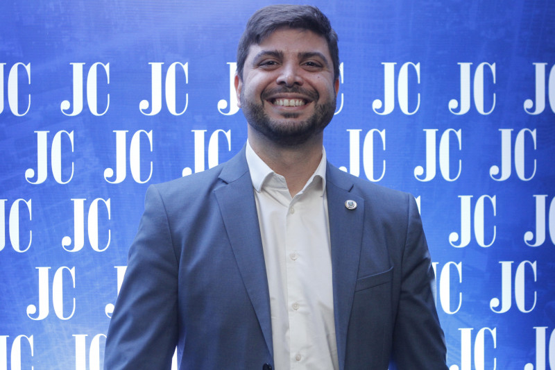 Felipe Camozzato, deputado estadual (Novo), no evento Mapa Econômico do RS, em Porto Alegre