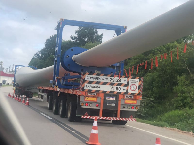 Estruturas serão utilizadas na montagem dos aerogeradores do Parque Eólico Coxilha Negra