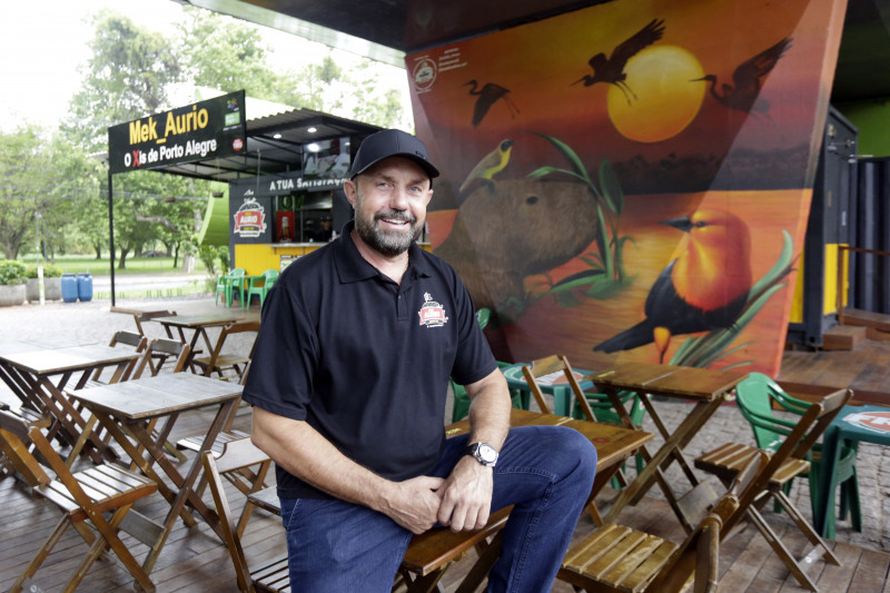 Aurio Giovanella &eacute; propriet&aacute;rio do empreendimento e respons&aacute;vel pela revitaliza&ccedil;&atilde;o do viaduto Foto: T&Acirc;NIA MEINERZ//JC