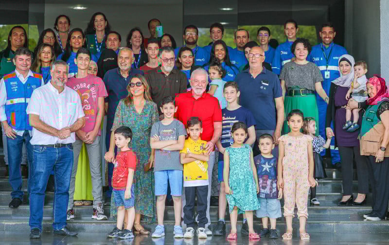 Presidente Lula participou de um almoço com o terceiro grupo de cidadãos repatriados 