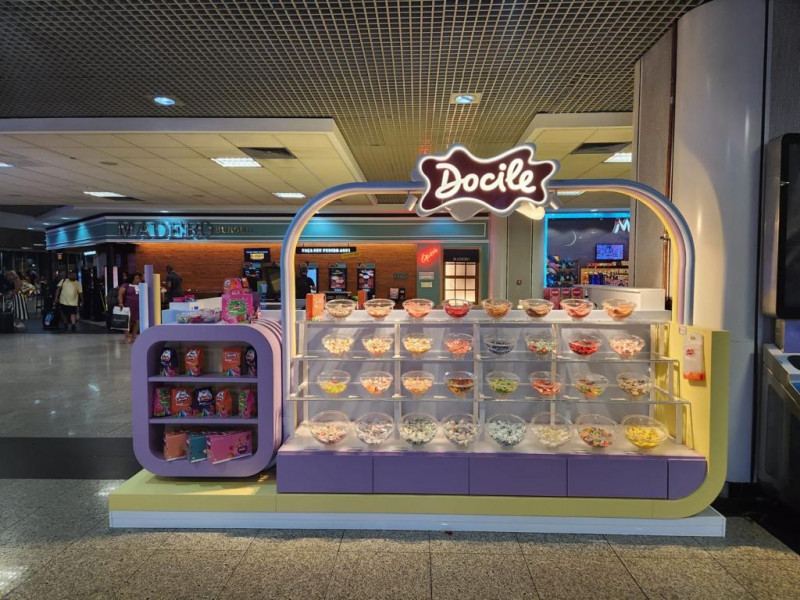 O novo quiosque da Docile est&aacute; localizado no aeroporto de Congonhas, em S&atilde;o Paulo Foto: DOCILE/DIVULGA&Ccedil;&Atilde;O/JC
