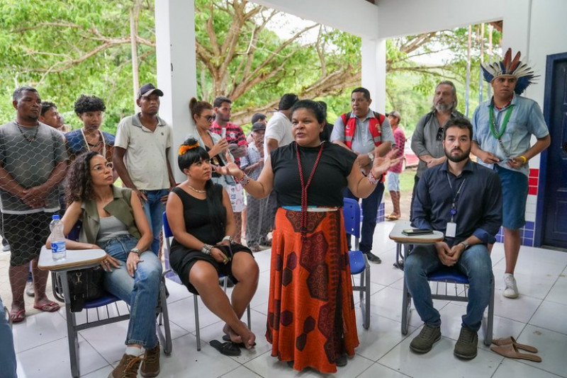 Comitiva do Ministério dos Povos Indígenas se reuniu com lideranças do povo Pataxó no sudoeste da Bahia