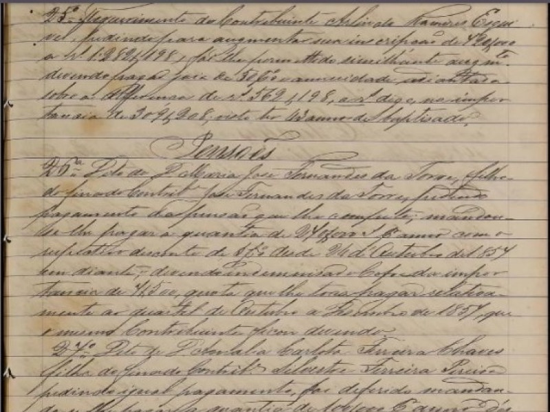 No documento, há dois registros que englobam o período de 1856 a 1859
