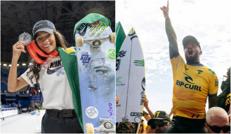 Rayssa Leal e Filipe Toledo foram indicados ao prêmio de melhor atleta de esportes de ação 