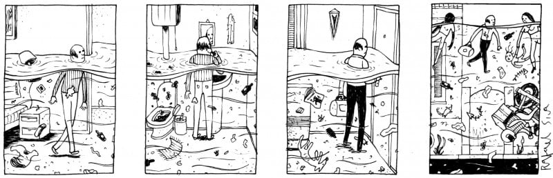 IIustração do livro Ordinário ressalta o clima entre o melancólico e o nonsense do universo de Rafael Sica