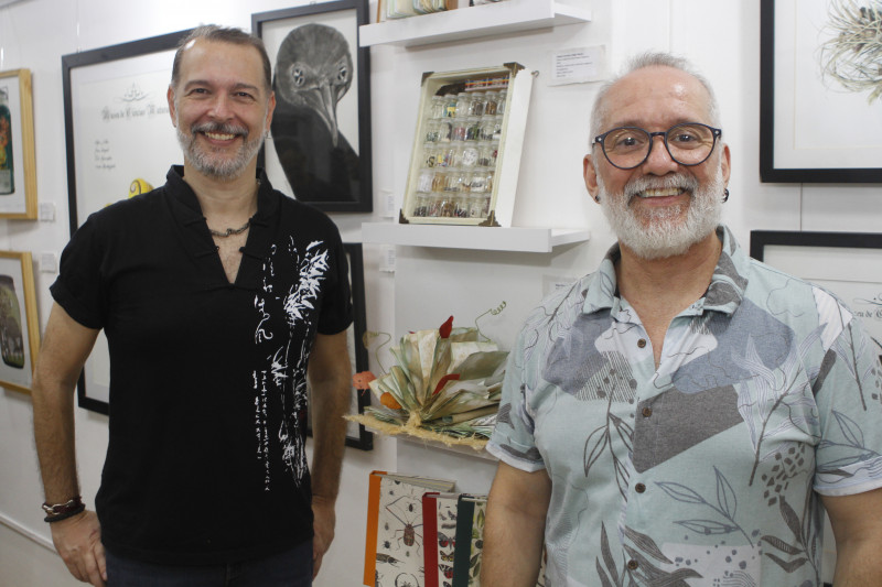 Clayton Ferreira e Régis Pizzato na Homo habilis Atelier & Microgaleria