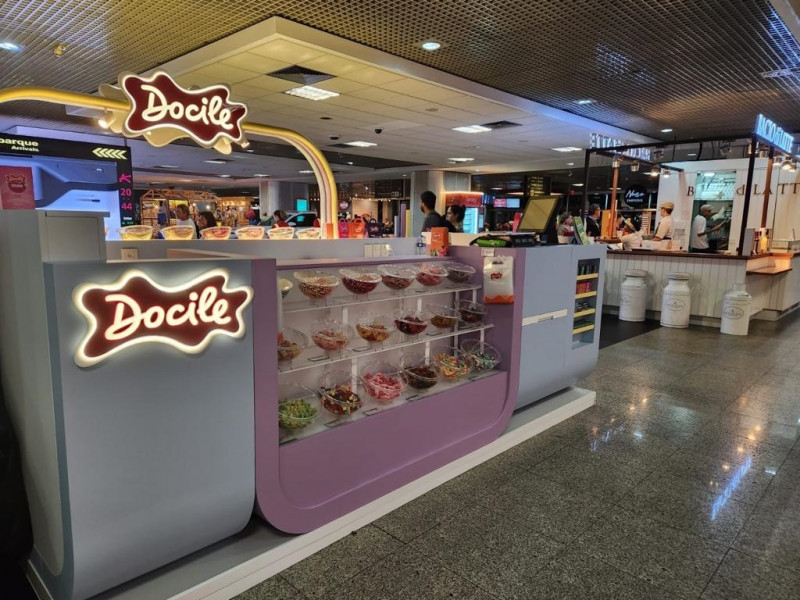 Segundo ponto de venda de doces da Docile está no desembarque do Aeroporto de Congonhas